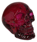 Set Of 12 Purple Translucent Witching Hour Gazing Skull Miniature Figurines 2.5"