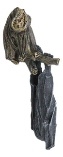 Nocturnal Sleeping Bat Wrapped In Wings On Tree Branch Wall Decor Figurine