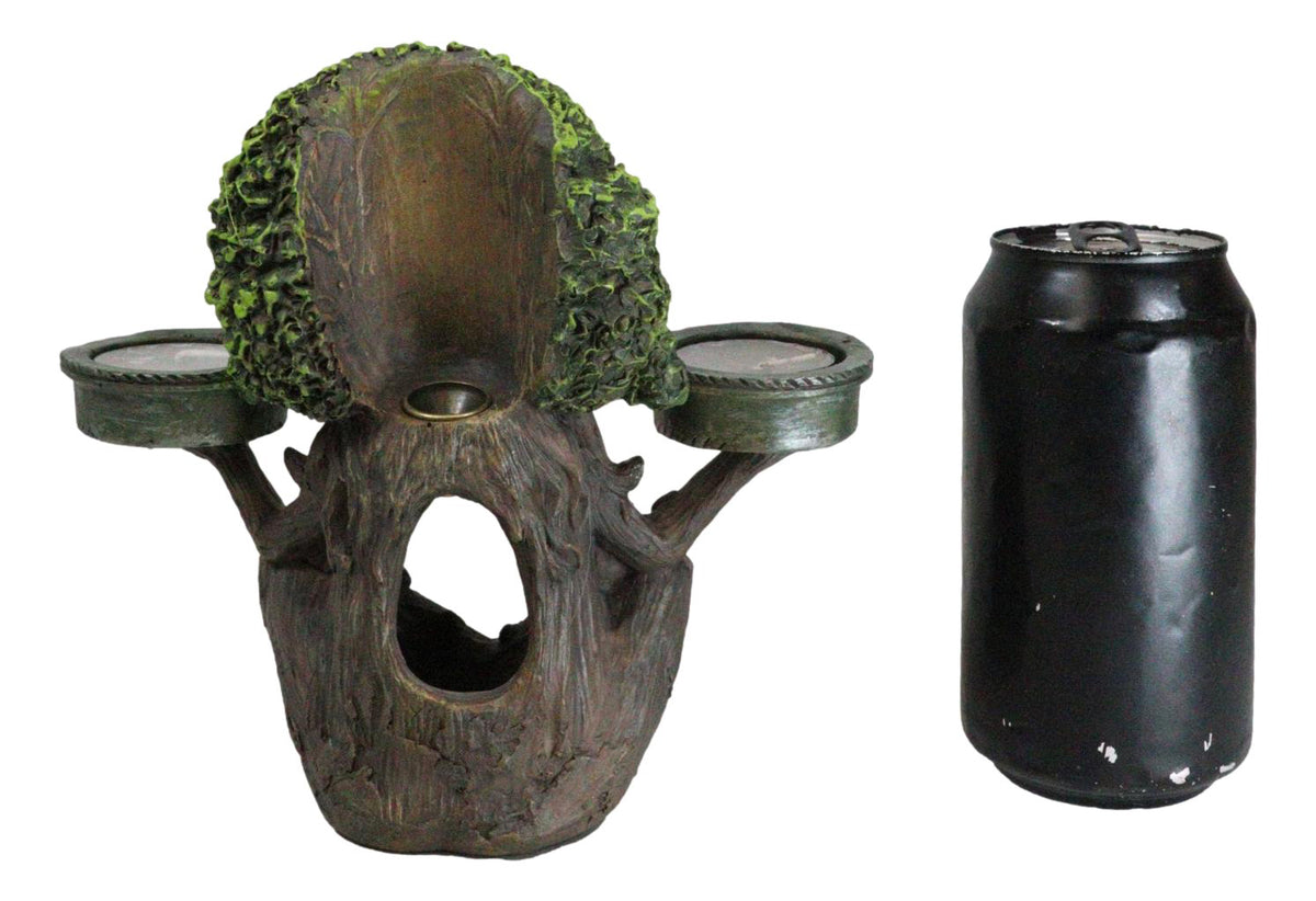 Forest God Greenman Tree Ent Backflow Incense Burner And Candleholders Figurine