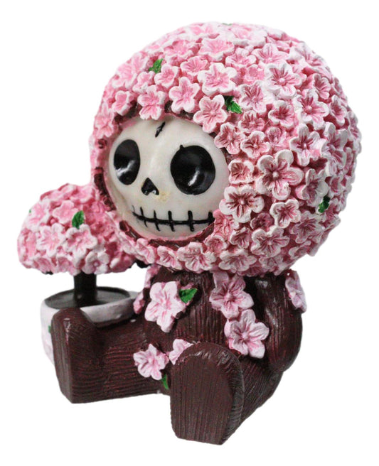 Furry Bones Japanese Sakura Pink Cherry Blossoms Skeleton Figurine Furrybones