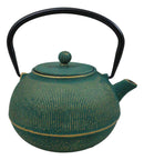 Tokusa Green And Gold Gradient Cast Iron Tetsubin Teapot With Enamel Liner