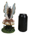 Whimsical Enchanted Garden Butterfly Fairy Sitting On Wild Mushroom Figurine