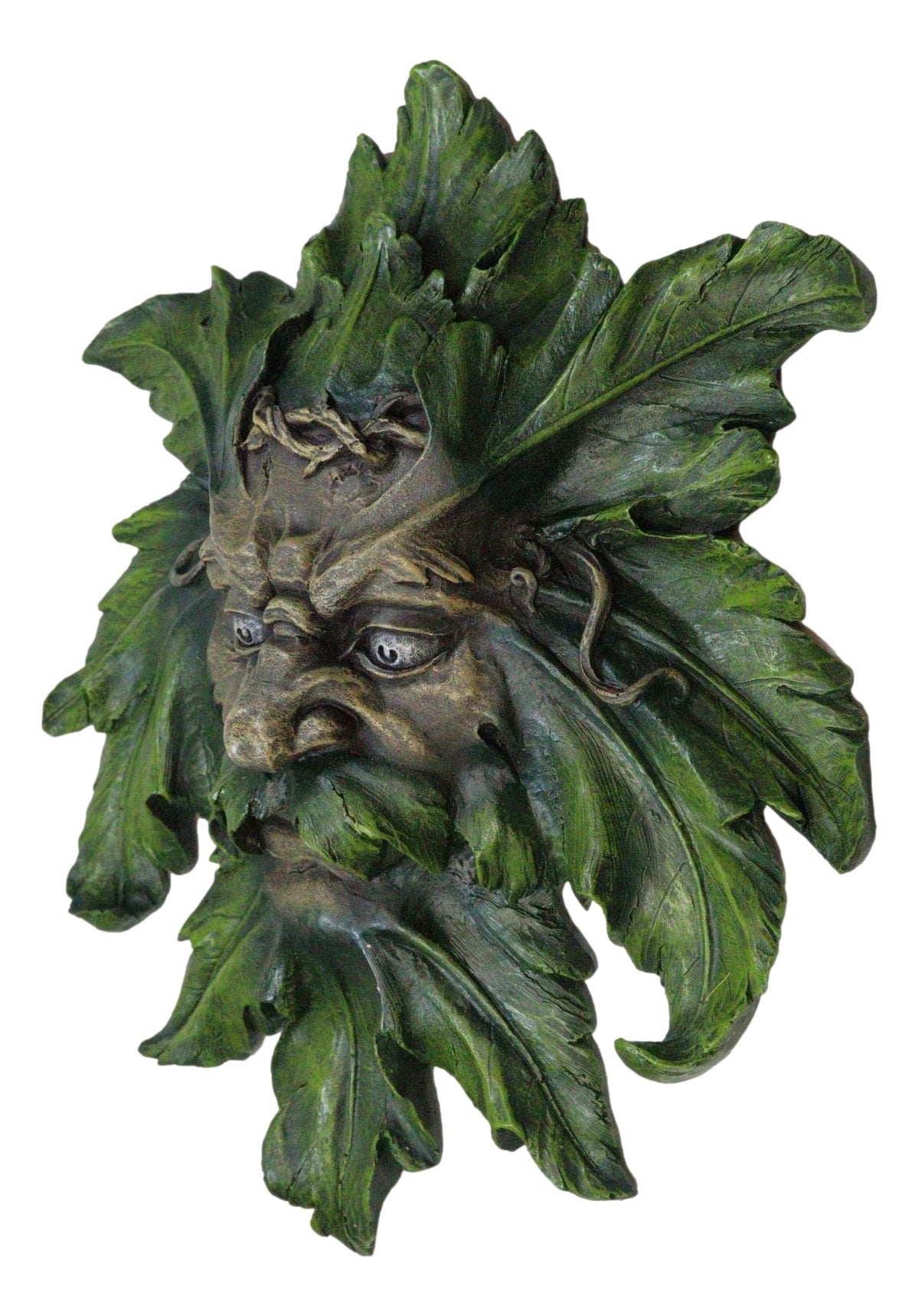 Enigma Large Celtic Greenman Face Wall Decor Plaque 17"H Decorative Sculpture