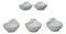 Pack Of 5 Yukino Hana Ceramic Ponzu Sauce Soup Shallow Bowls With Handle 5oz