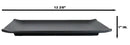 Pack Of 6 Black Silk Melamine Rectangular Sushi Entree Serving Platters 12" L