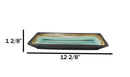 Set Of 6 Green Midori Kannyu Collection Ceramic Rectangle Serving Platters 12"L