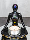 Rainbow 7 Chakra Zones Yoga Avatar Meditating Votive Candle Holder Figurine