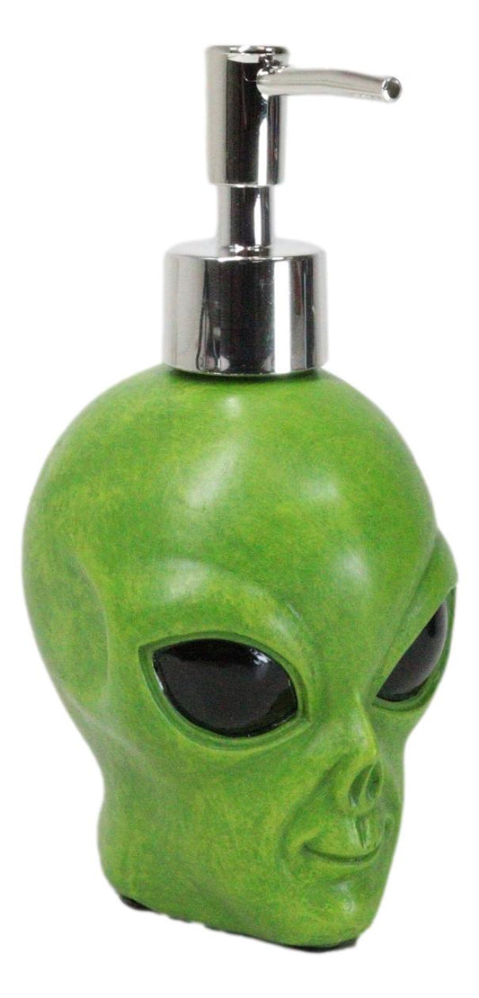 Green UFO Extra Terrestrial Roswell Alien Liquid Soap Or Lotion Pump Dispenser - Ebros Gift