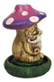 Whimsical Purple Toadstool Mushroom Greenman On Greens Backflow Incense Burner