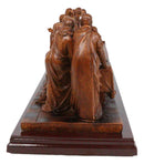 Leonardo Da Vinci The Last Supper Jesus And Disciples Faux Wooden Figurine 14"L