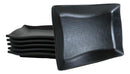 Pack Of 6 Black Silk Melamine Rectangular Wavy Sushi Dinner Buffet Plates 8.25”L