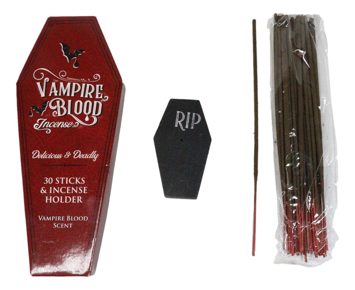 Vampire Blood Incense Sticks Pack of 30 With RIP Coffin Incense Stick Holder