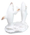 Antique White Ocean Marine Great White Sharks Rising Above Water Wine Holder