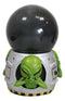 UFO Spaceship Green Roswell Aliens See Hear Speak No Evil Sandstorm Ball Decor