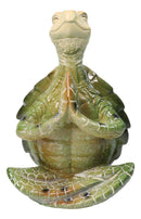 Nautical Marine Green Turtle in Blissful Meditation Decorative Figurine 6.25" L