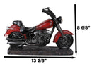 Ebros Gift Vintage Red Road Hog Chopper Motorbike Wine Holder Figurine 13.25" Long - Ebros Gift