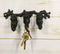 Rustic Country Cast Iron Squirrel On Tree Branch 4-Peg Wall Coat Hooks 13"L