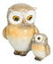 Forest Wisdom Tales Whimsical Mother Owl And Baby Owlet Family Figurine