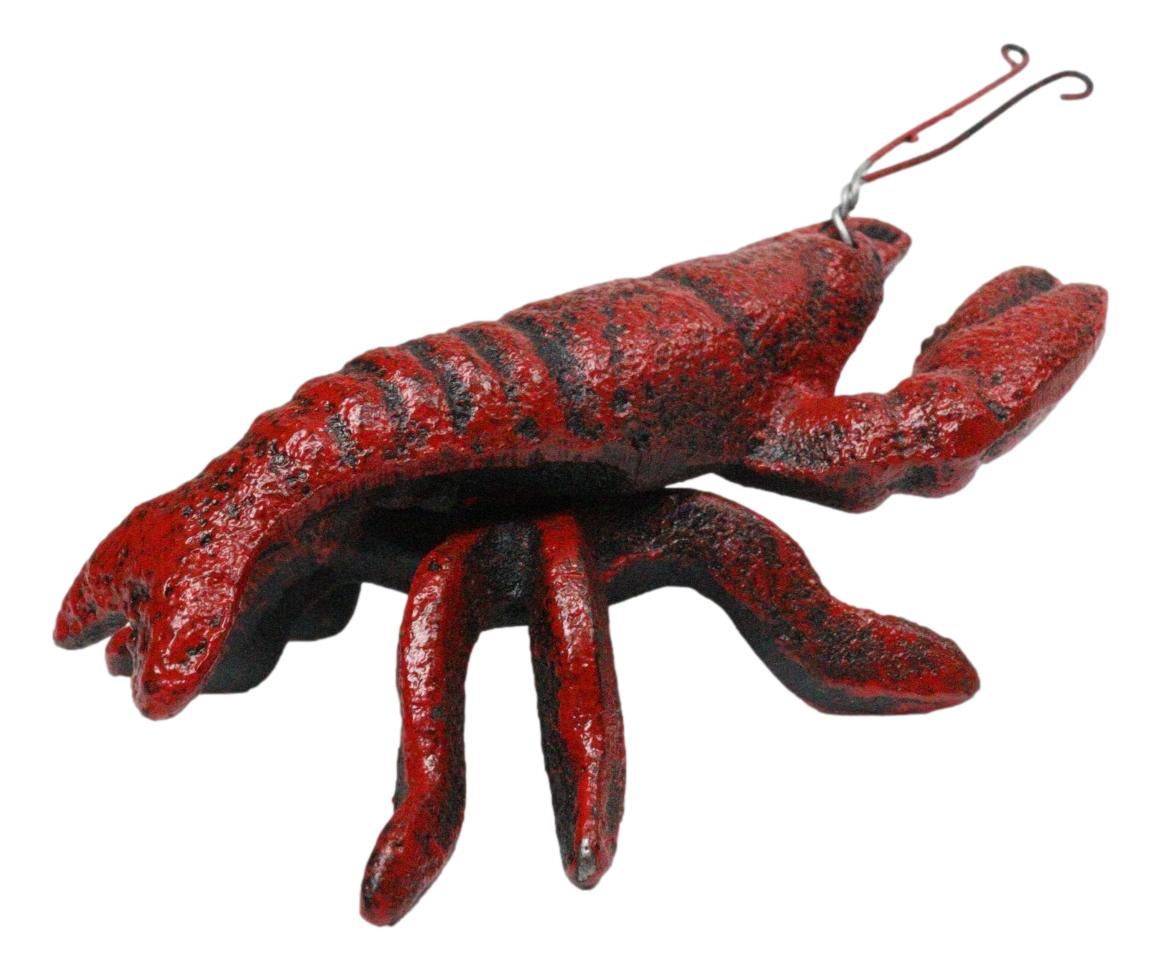 Pack Of 2 Cast Iron Nautical Cajun Creole Mini Baby Lobster Decorative Figurines