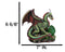 Fantasy Green And Red Volcano Dragon Guarding LED Scaled Egg Decorative Figurine