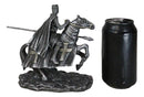 Suit of Armor Crusader Knight With Long Spear Riding On Cavalry Horse Figurine