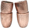 Set Of 4 Boutique Chic Copper Hammered Look Ceramic Votive Candle Holder Cups