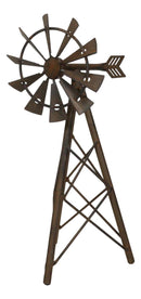 Rustic Country Farm Agricultural Windmill Outpost Wind Spinner Cast Iron Metal