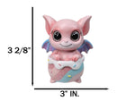 Pink Taffy Drake Potion Pals Small Baby Dragon Imp Sitting in Cauldron Figurine
