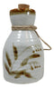 Pack of 6 Porcelain White Brown Reed Soy Sauce Vinegar Oil Dispenser Flask 7oz