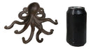 Rustic Cast Iron Nautical Sea Octopus Cthulhu 6 Pegs Tentacles Wall Hook Decor