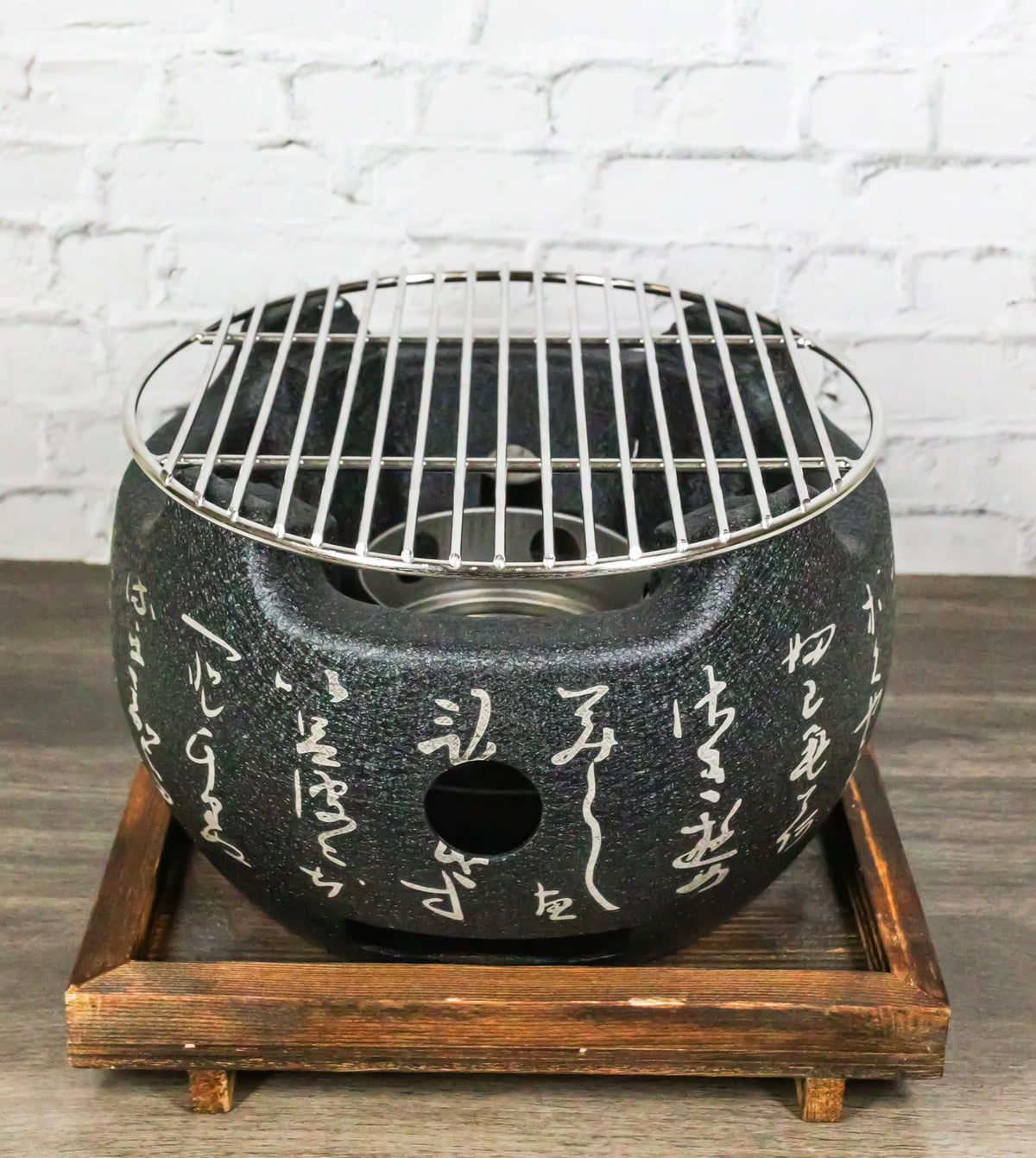 Japanese Cuisine Portable Konro Charcoal Grill BBQ Stove With Mesh And Trivet
