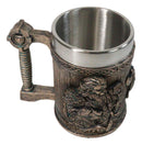 Norse Viking Berserker Warrior With Wolf Shield And Axe Coffee Tankard Mug 16oz