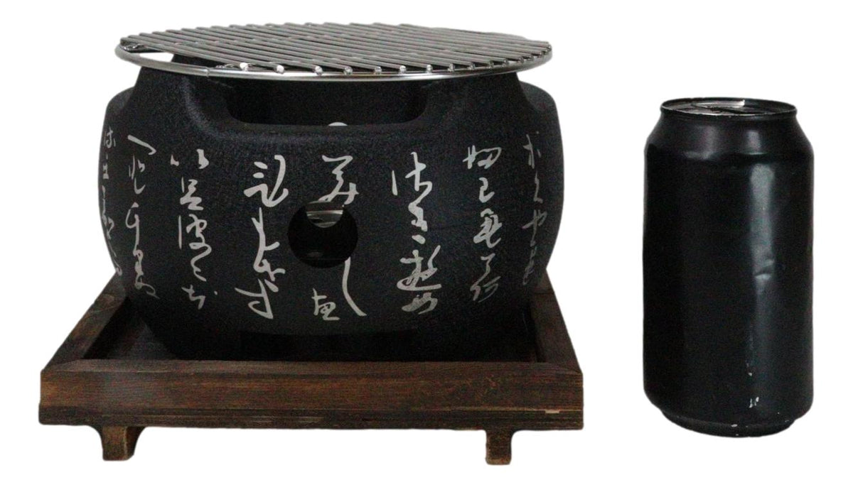 Japanese Cuisine Portable Konro Charcoal Grill BBQ Stove With Mesh And Trivet