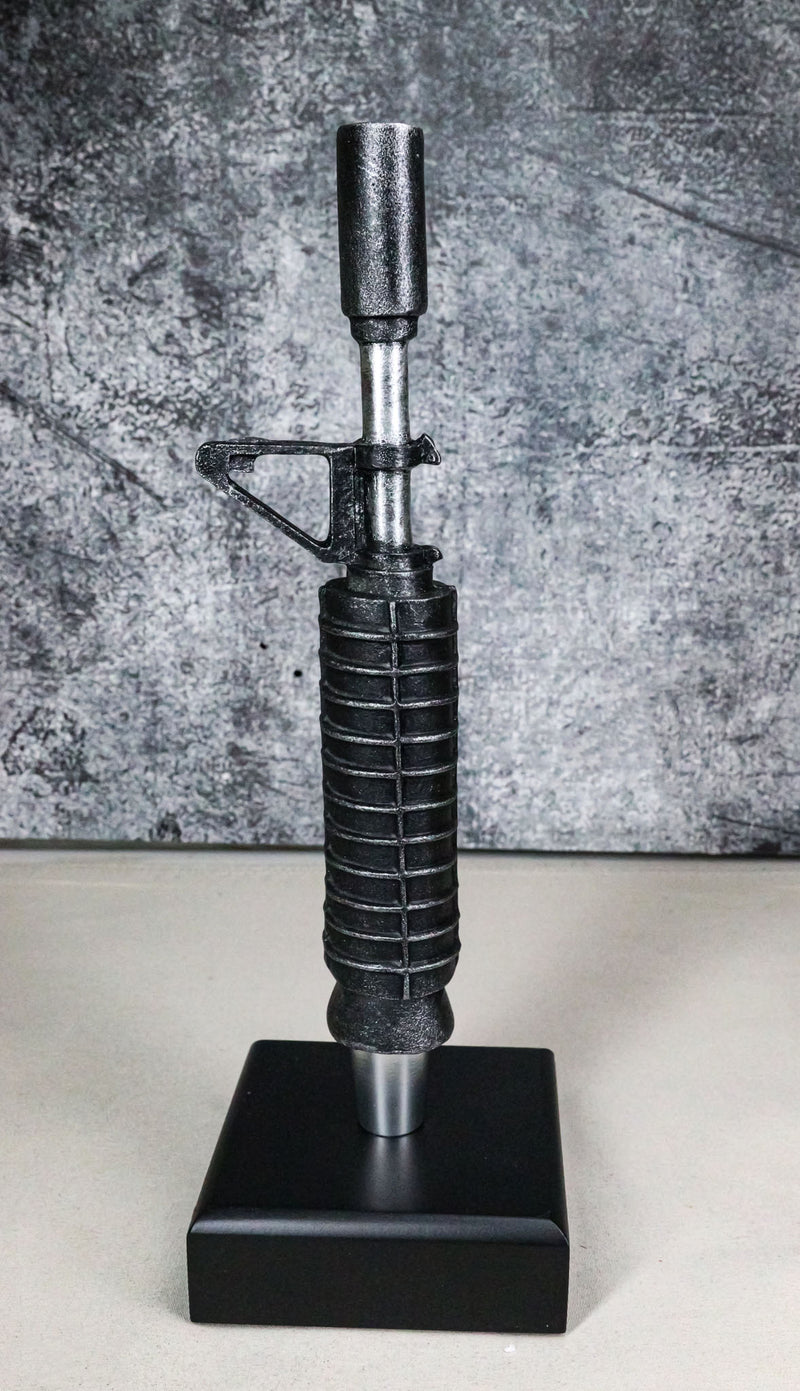 AR15 Rifle Barrel Novelty Beer Tap Handle Figurine W/ Base Barware Accessory