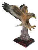 Wild Heritage Golden Eagle Landing Figurine Flying Eagle Over Rock Cliffs Accent