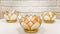 Pack Of 3 Seashells Lotus Flower Yellow Gold Votive Tea Light Candle Holders