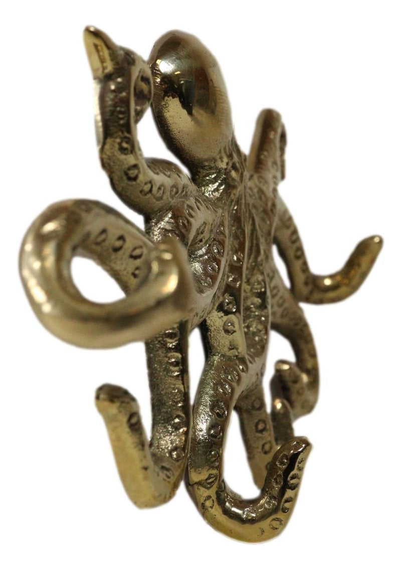 Brass Metal Nautical Marine Deep Sea Octopus Decorative Wall Plaque Figurine