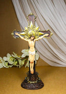 Passion of Jesus Christ Crucified On The Cross With Pointed Star Desktop Plaque