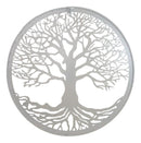 White 23"D Oversized Celtic Tree of Life Medallion Metal Wall Circle Plaque
