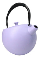 Pastel Purple Minimalist Tilted Round Cast Iron Teapot 28oz Tea Pot With Handle