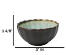 Pack Of 6 Crackle Green Midori Kannyu Small Round Appetizer Sauce Kozara Dishes
