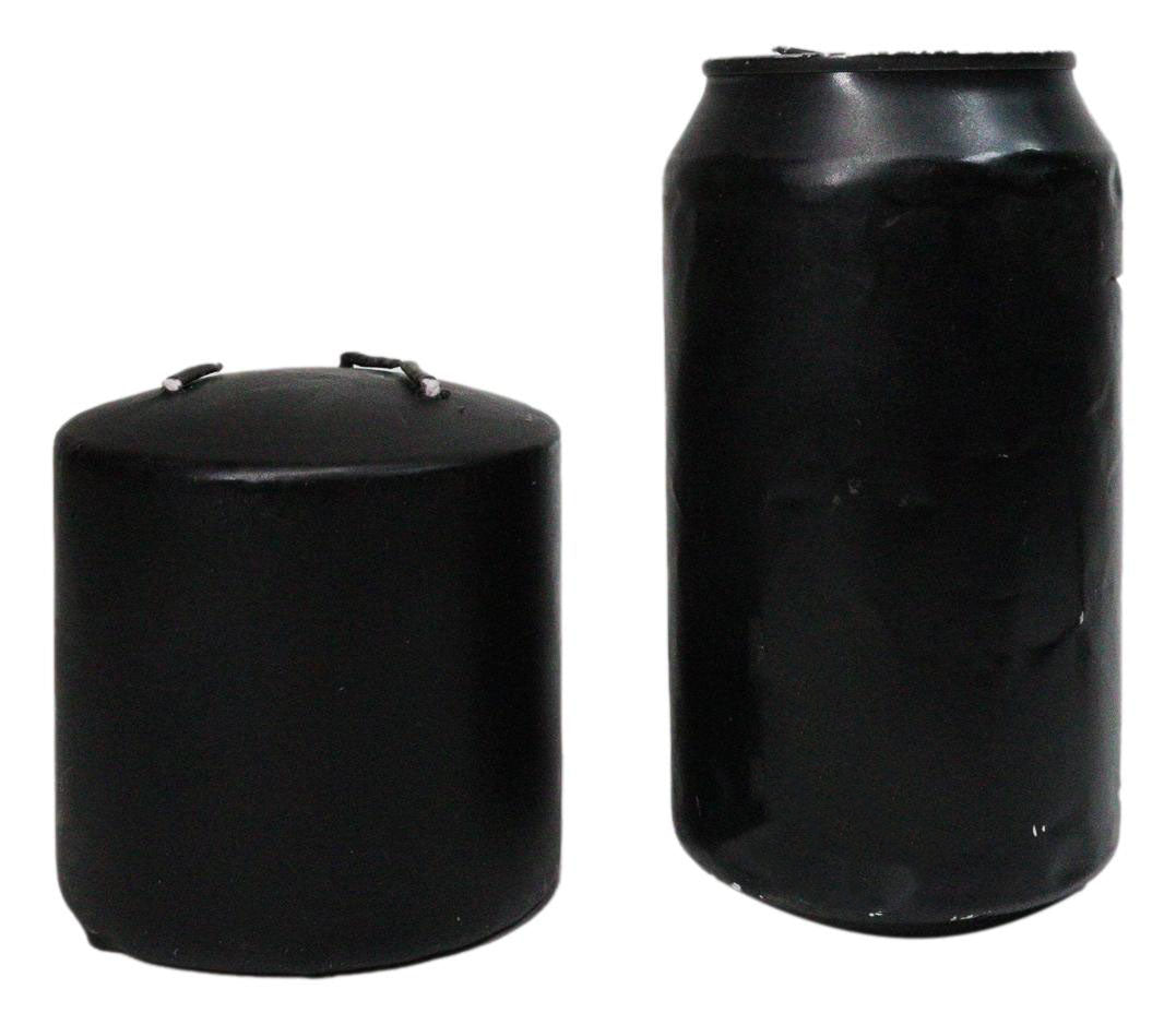 Set Of 2 Apothecary Wicca Vampire Tears Black Scented Pillar Candles Red Wax