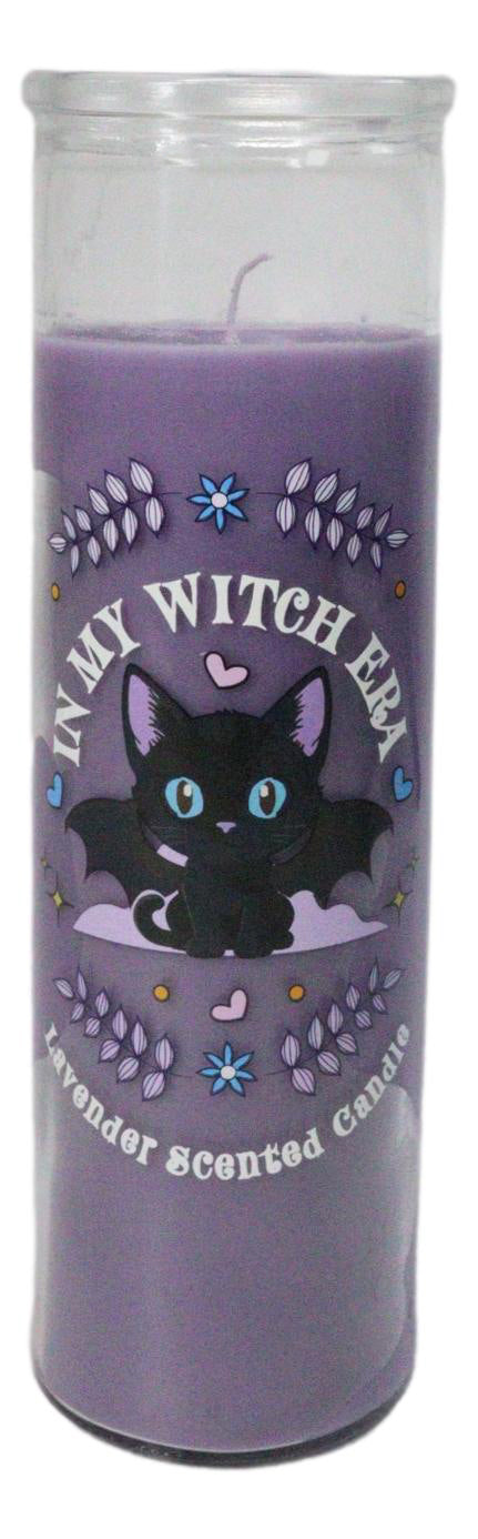 Halloween Magic Of Whiskers and Wings Lavender Scented Black Cat Tube Candle