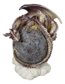 Dream Weaver Fantasy Wyrmling Dragon Sleeping On Cratered Lunar Moon Figurine