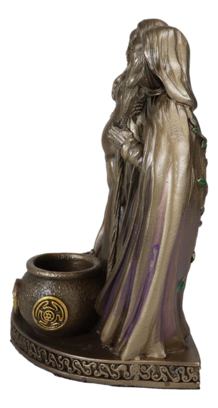 Sacred Phases of The Moon Triple Goddess Mother Maiden Crone Life Cycle Figurine