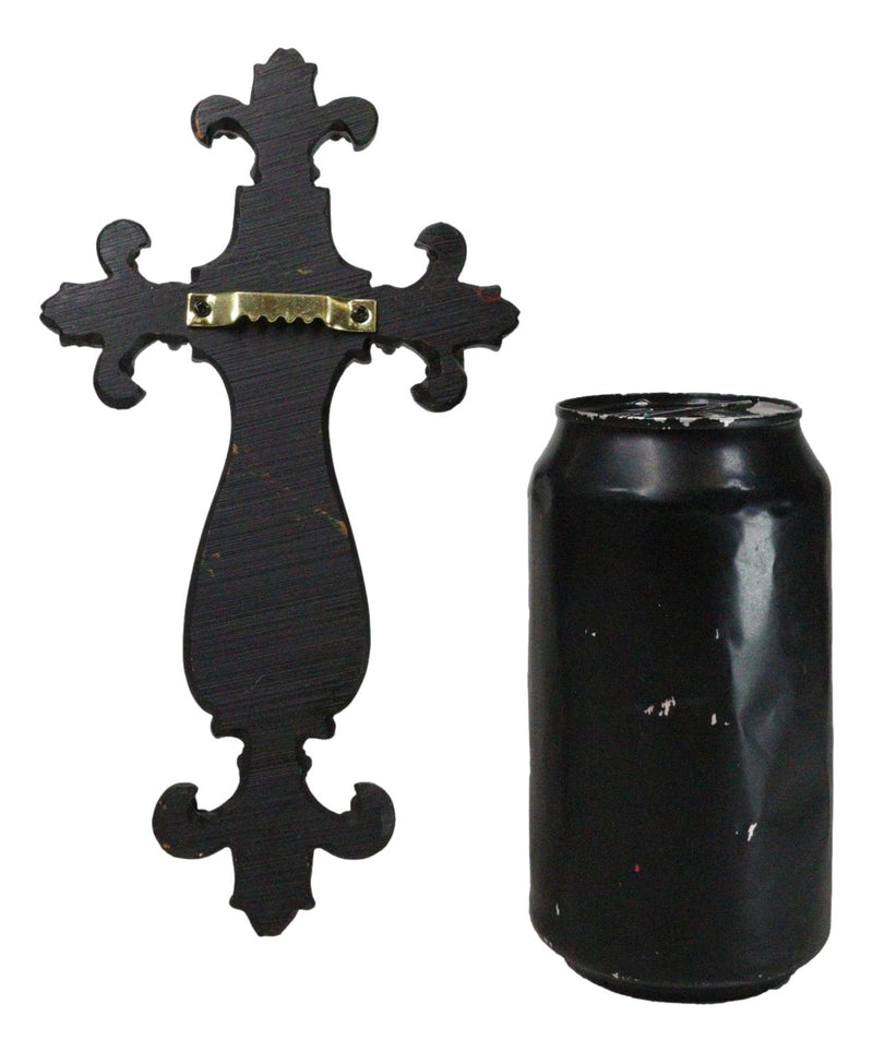 Small Fleur De Lis A Friend Loves At All Times Proverbs Faux Wooden Wall Cross