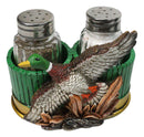 Rustic Western Mallard Duck Meadow Green Shotgun Shells Salt Pepper Shakers Set