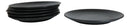Pack Of 6 Black Silk Melamine Round Dinner Plates 10"D Restaurant Supply