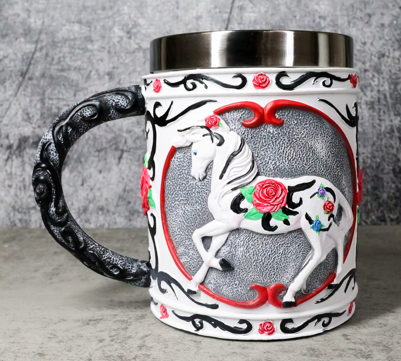 The Trail Of Painted Ponies Tribal Rose Thorny Valentines Horse Tankard Mug