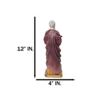 Apostle Of Jesus Martyr Saint Bartholomew Holding Knife Figurine 12" Series